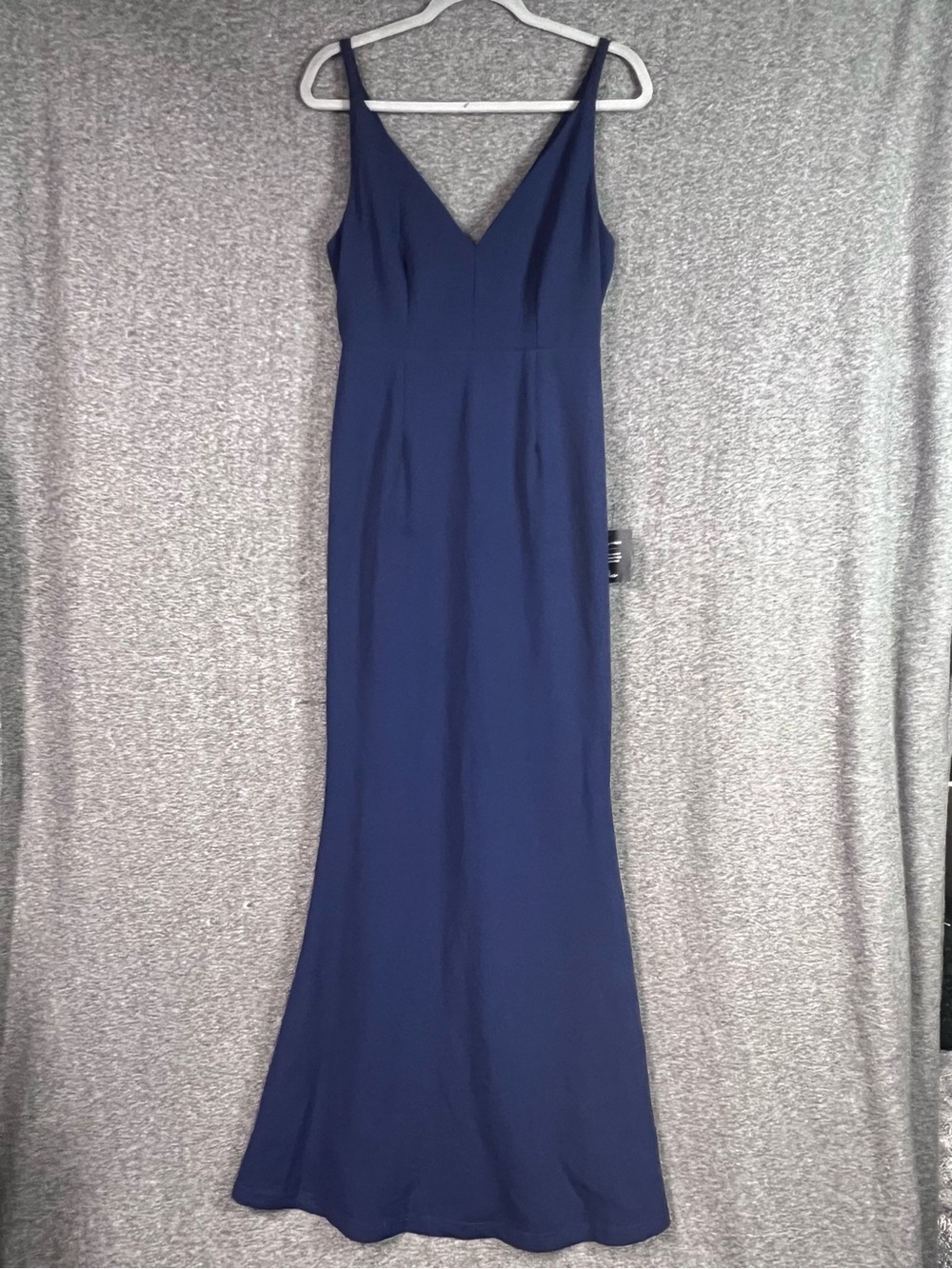Lulus Melora Navy Blue Sleeveless Maxi Dress M NWT Elegant V-Neck Evening Gown - Picture 9 of 15